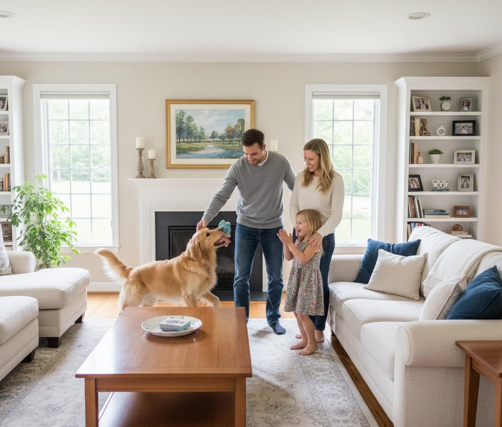 Cityscape team cleaning a home